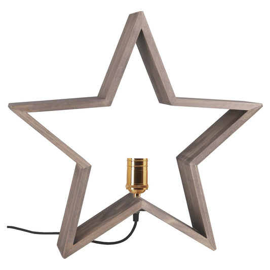 Star Trading Lysekil advent star for table 48 cm brown