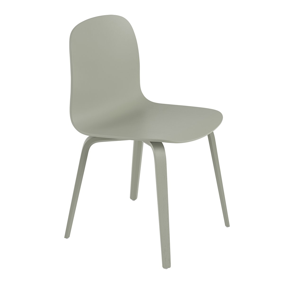 Muuto Visu stol träbas Dusty green