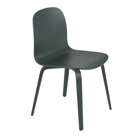 Muuto Visu stol träbas Dark green