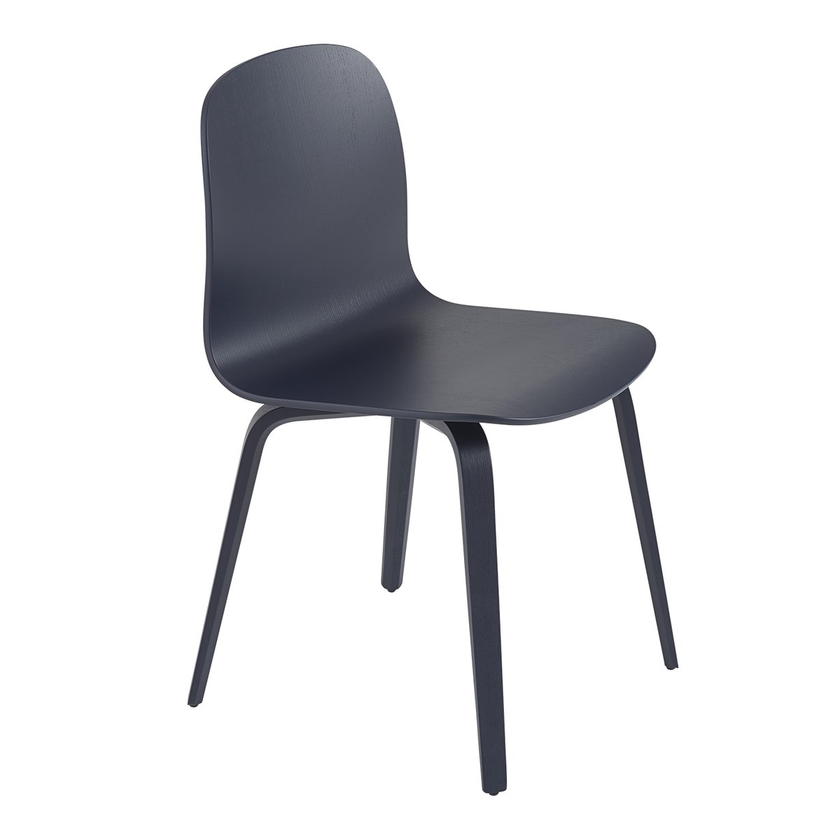 Muuto Visu stol träbas Midnight blue