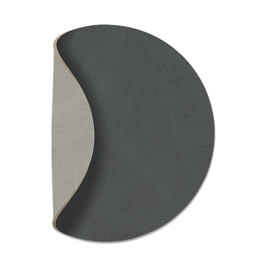 LIND DNA Cloud coaster reversible  circle 1 pcs anthracite-light grey