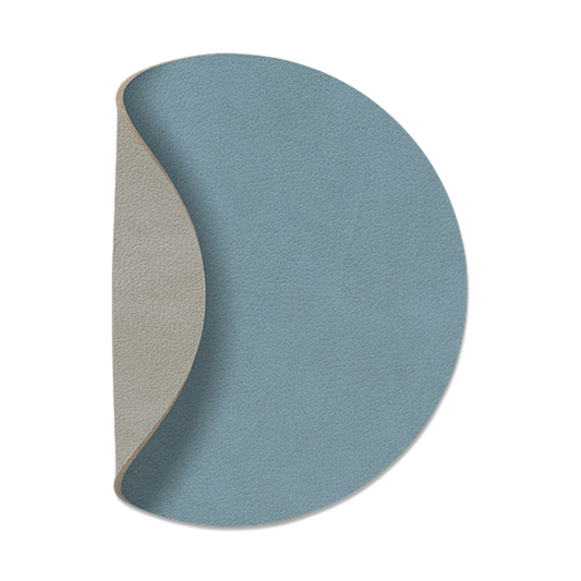 LIND DNA Cloud coaster reversible  circle 1 pcs lightblue-light grey