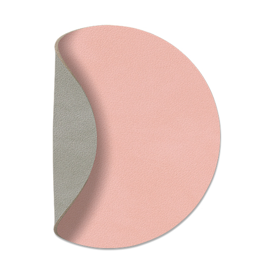 LIND DNA Cloud coaster reversible  circle 1 pcs pink-light grey