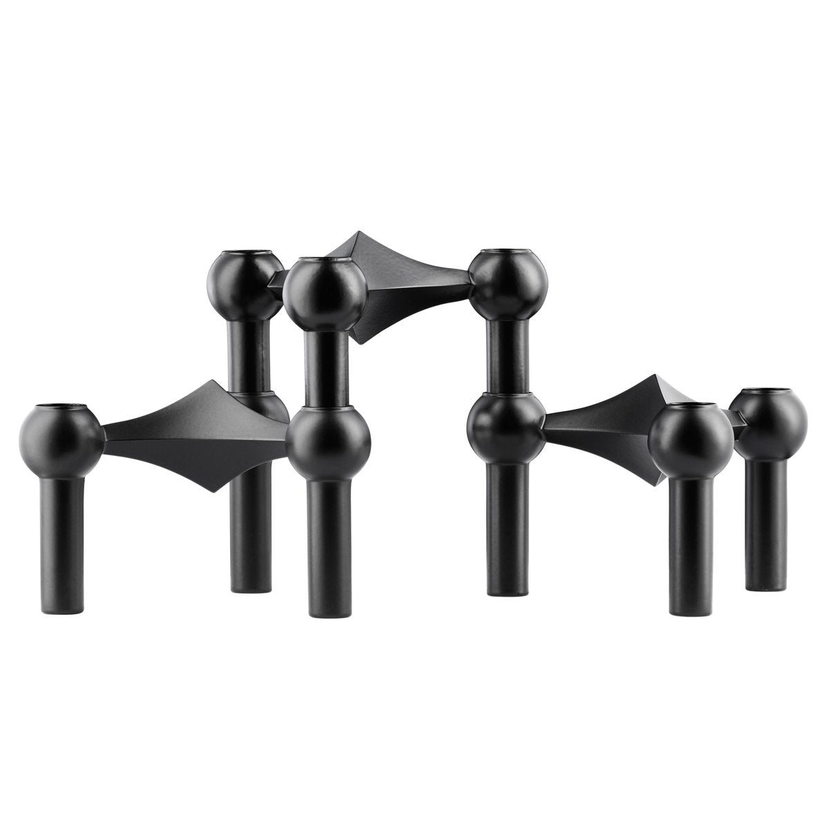 STOFF STOFF Nagel candle sticks 3-pack black