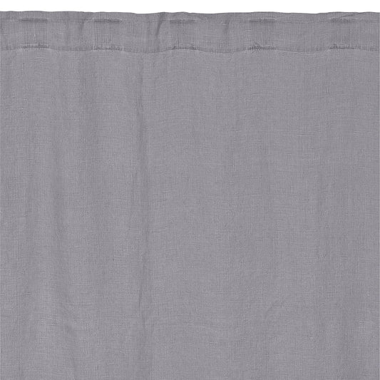 Linum West curtain with ribbon strip Light stone grey