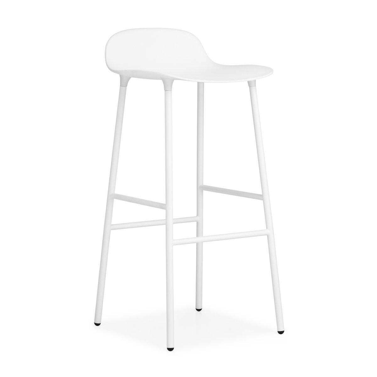 Normann Copenhagen Form barstol metallben 75 cm vit