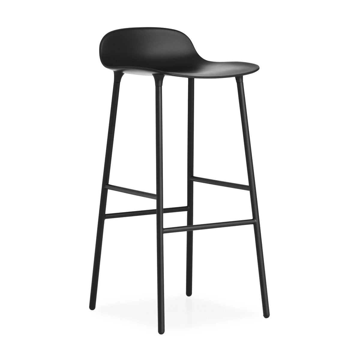 Normann Copenhagen Form barstool metal legs 75 cm Black