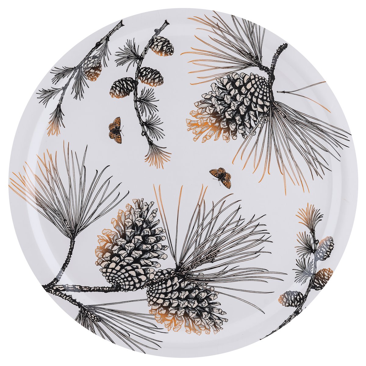 Åry Home Pine Cone tray  Ø 49 cm Cotton white