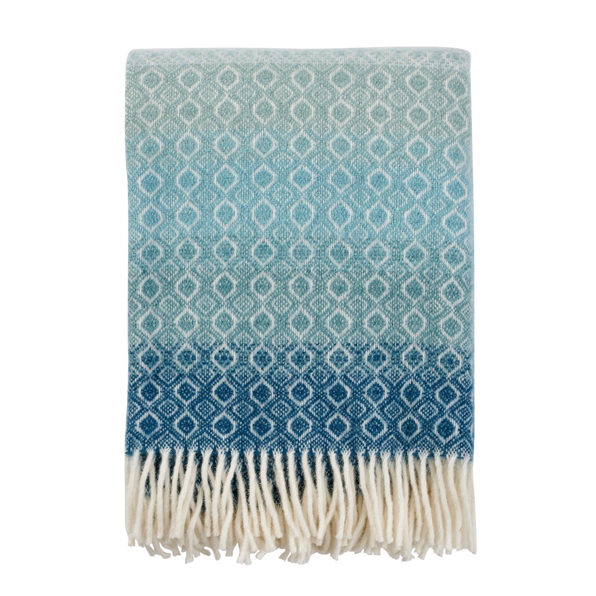 Klippan Yllefabrik Havanna wool throw aqua multi