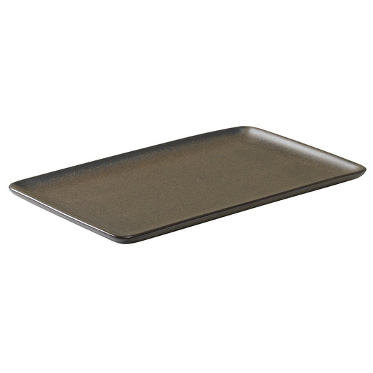 Aida Raw plate 23.5x15 cm metallic brown