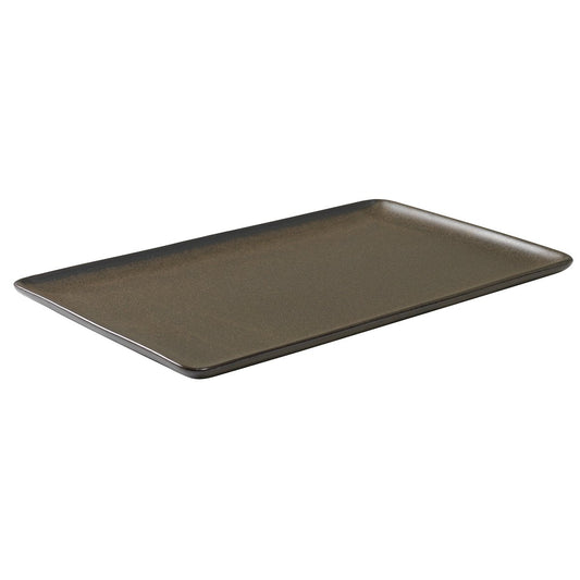 Aida Raw plate 31.5x20 cm metallic brown