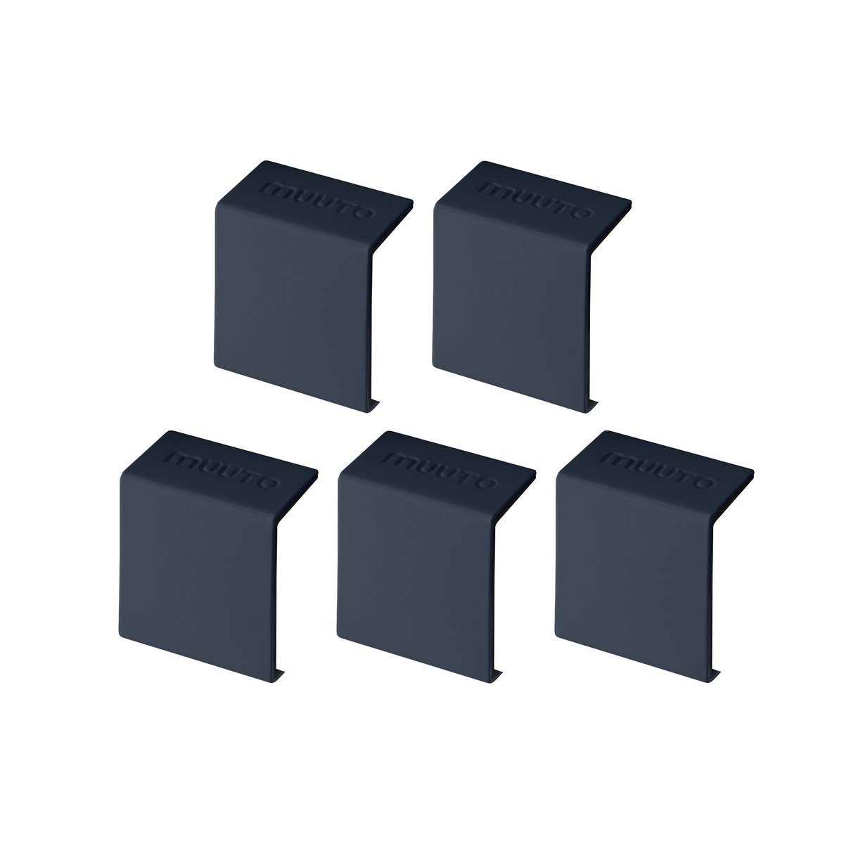 Muuto Stacked 2.0 clips, 5 pack midnight blue