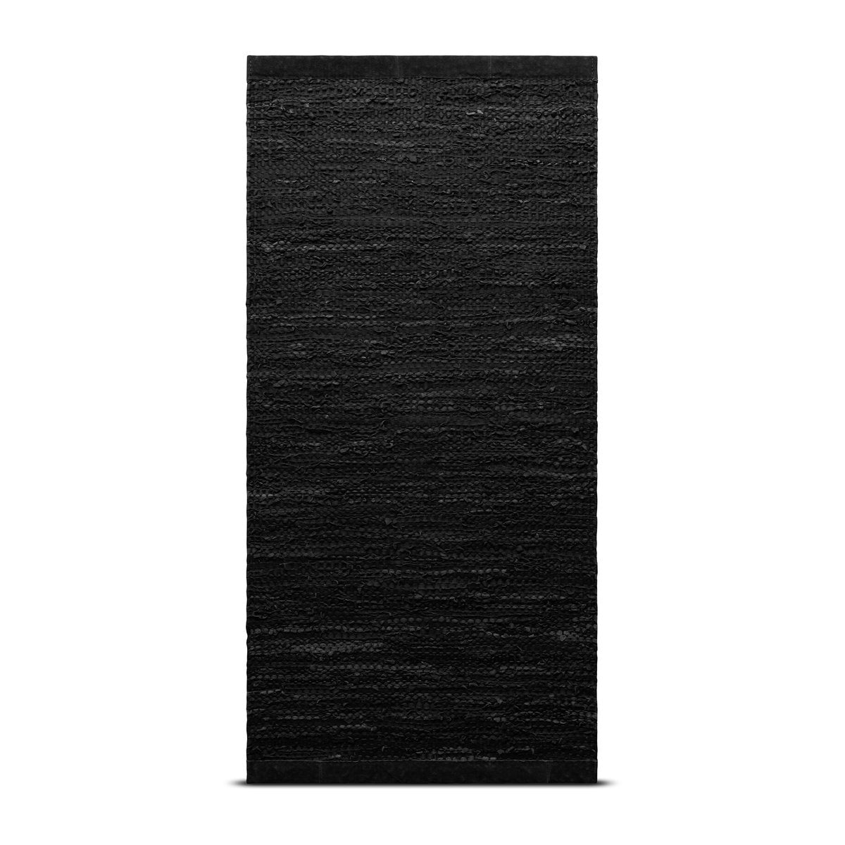 Rug Solid Leather Teppich 60 x 90cm Black (schwarz)