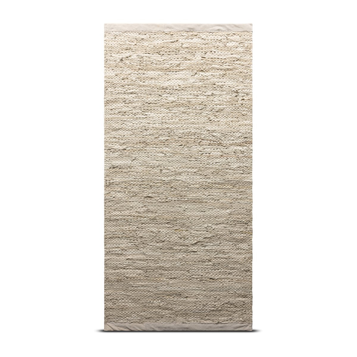 Rug Solid Leather Teppich 75 x 200cm Beige