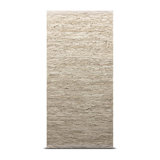 Rug Solid Leather Teppich 75 x 200cm Beige