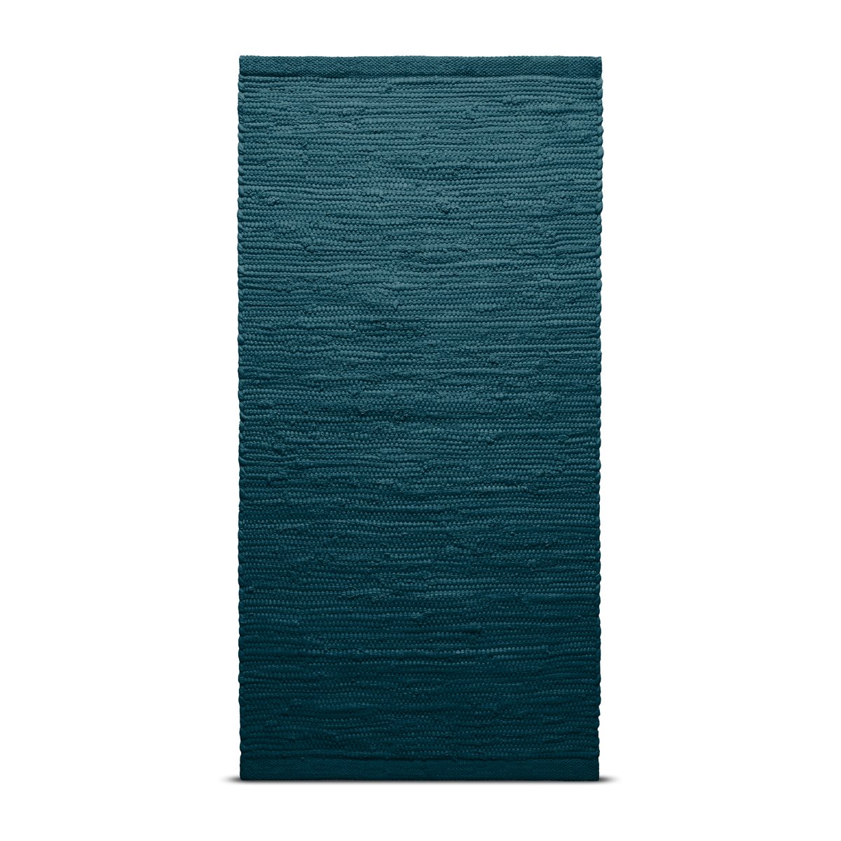 Rug Solid Cotton Teppich 60 x 90cm Petroleum (petrolblau)