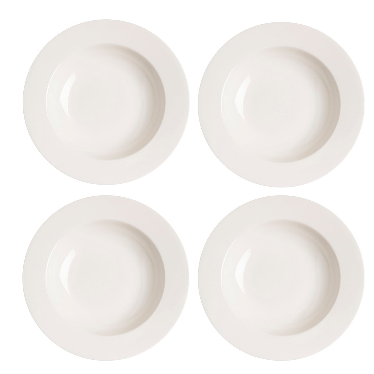 Scandi Living Kalk djup tallrik 23 cm 4-pack vit