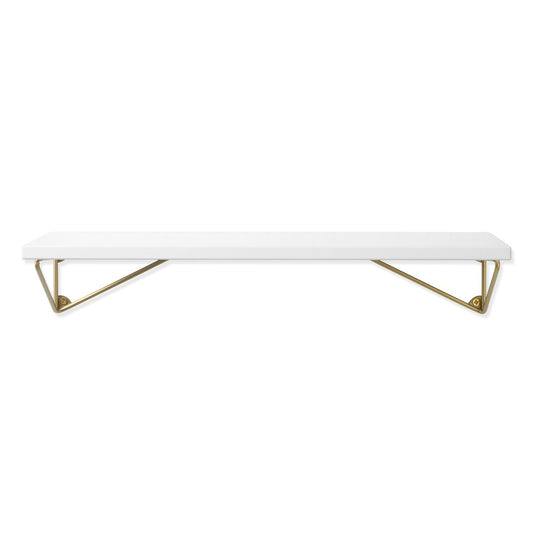 Maze Pythagoras XS shelf white, brass