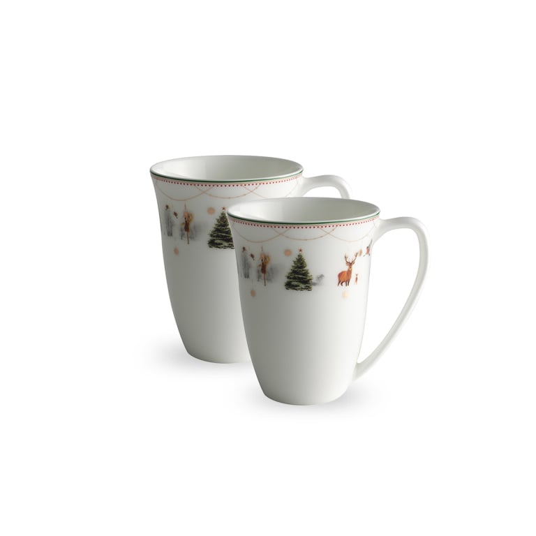 Wik & Walsøe Julemorgen Tasse 30cl, 2er Pack Weiß