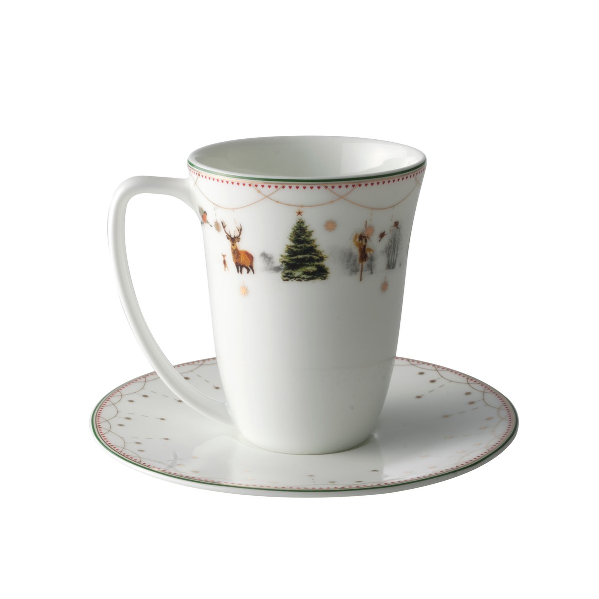 Wik & Walsøe Julemorgen cup and saucer 20 cl white