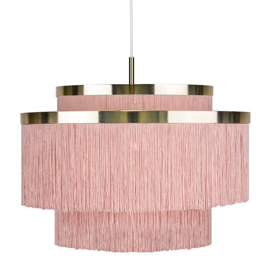 Globen Lighting Frans Pendelleuchte Rosa, Messing