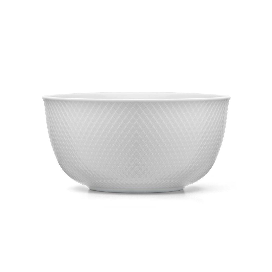 Lyngby Porcelæn Rhombe serving bowl Ø 22 cm white