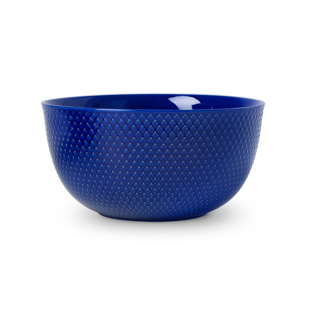 Lyngby Porcelæn Rhombe serving bowl Ø 22 cm dark blue