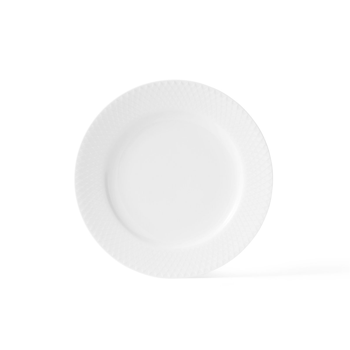 Lyngby Porcelæn Rhombe plate white Ø 21 cm