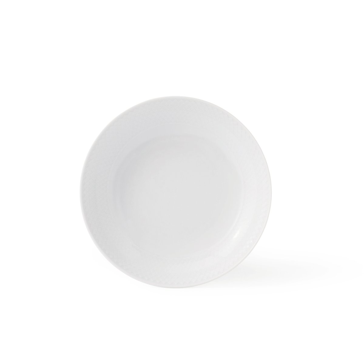 Lyngby Porcelæn Rhombe deep  plate white Ø 20 cm