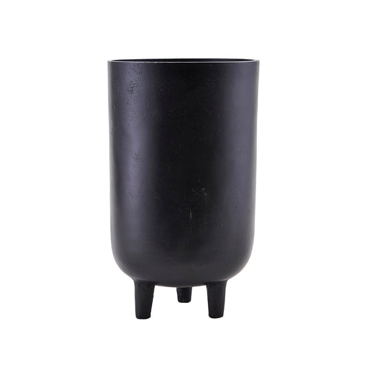 House Doctor Jang flower pot black with leg Ø15 cm 26 cm