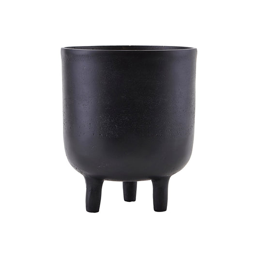 House Doctor Jang flower pot black with leg Ø15 cm 18cm