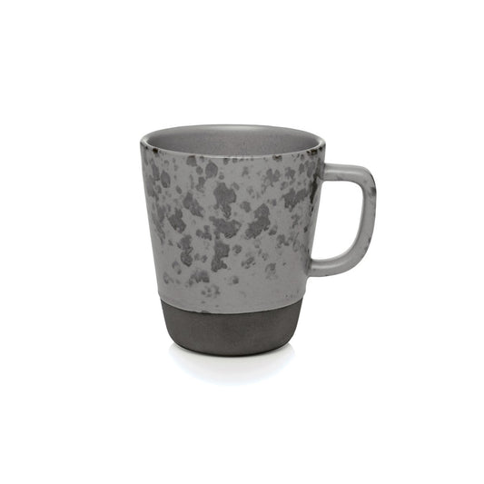 Aida Raw mug with handle 30 cl grey with dots