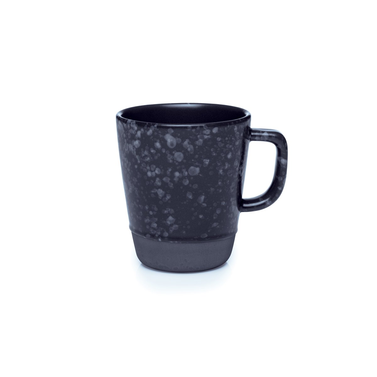 Aida Raw mug with handle 30 cl black with dots