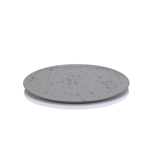 Aida Raw plate 23 cm grey with dots