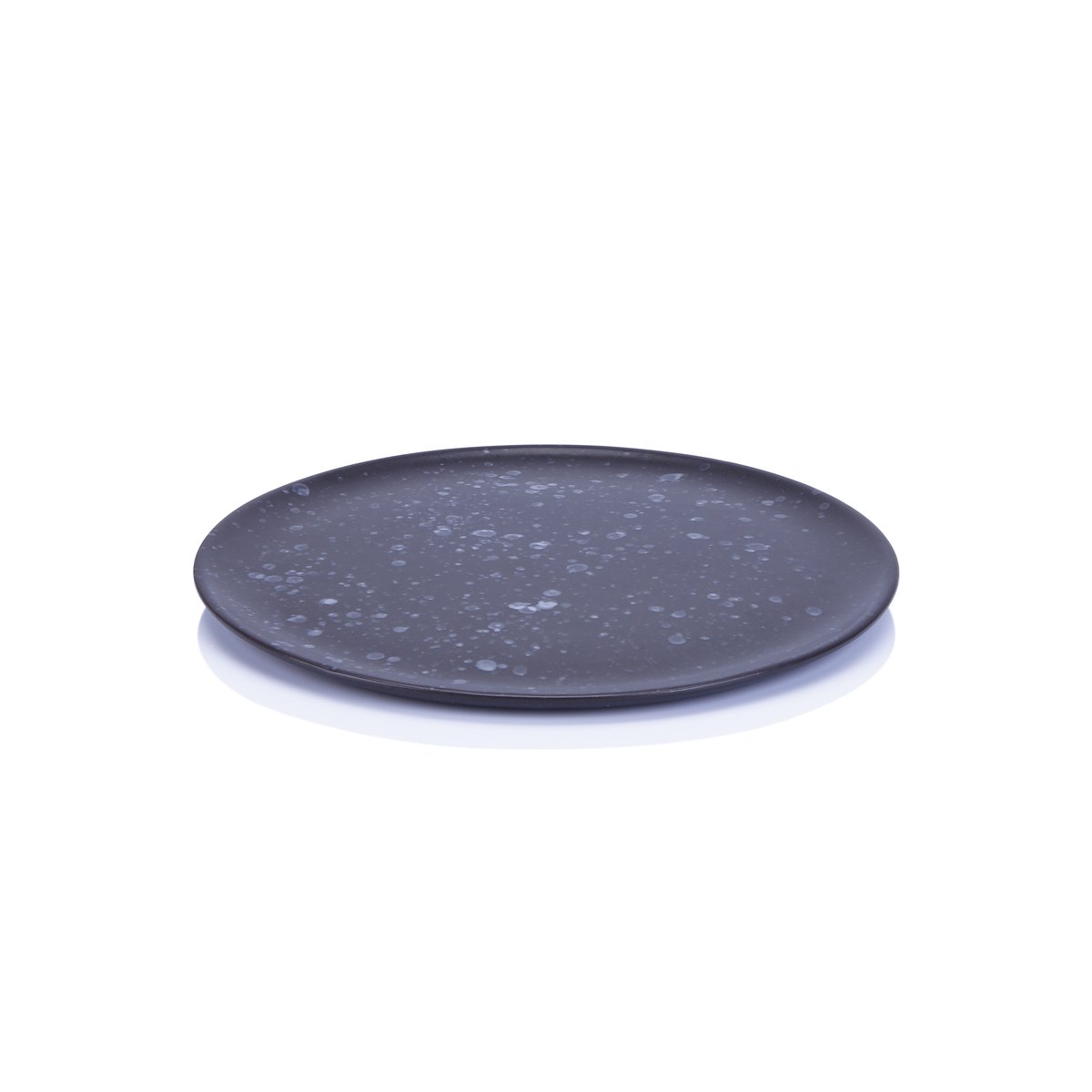 Aida Raw plate 23 cm black with dots