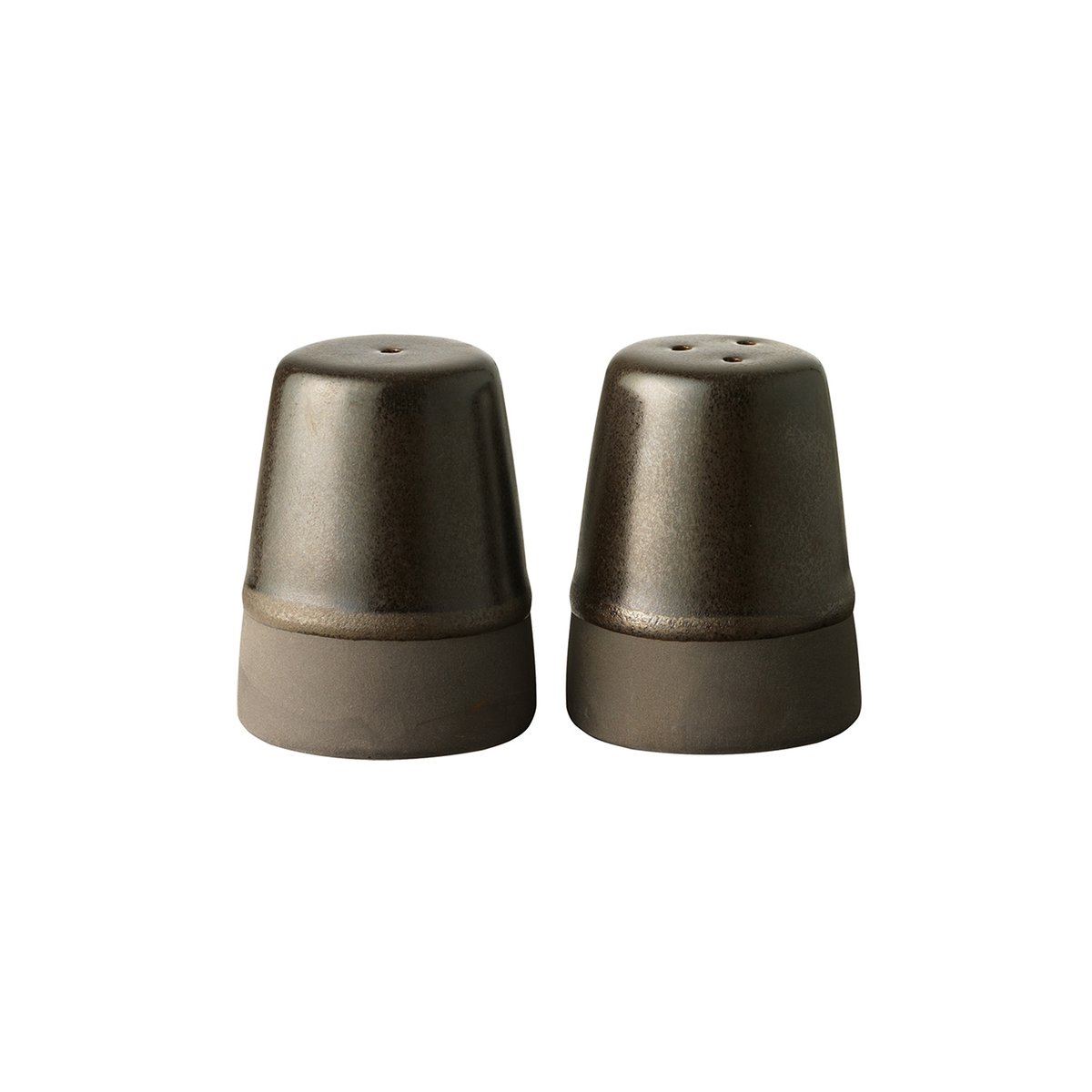 Aida Raw salt and pepper set metallic brown