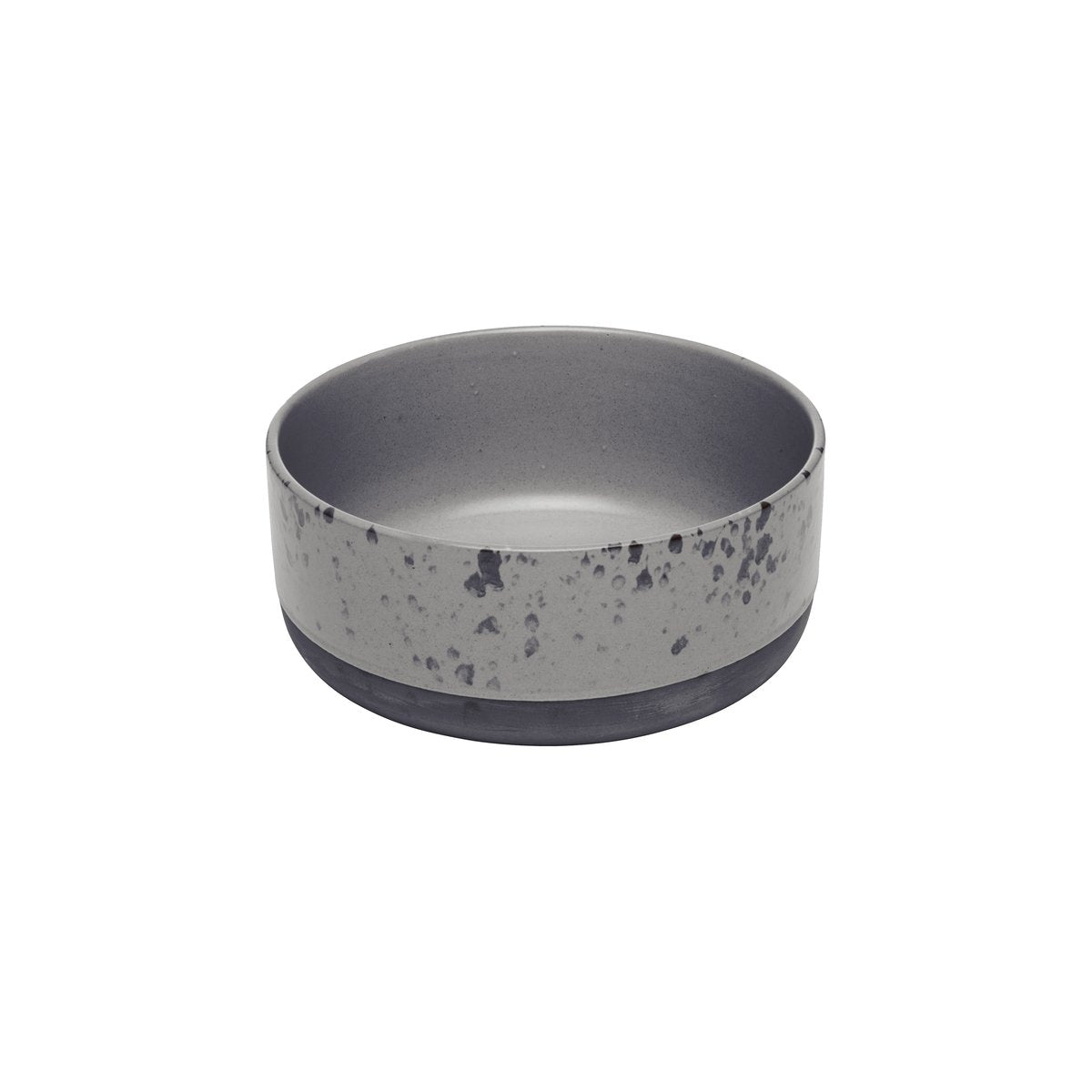 Aida Raw deep  bowl stoneware grey with dots