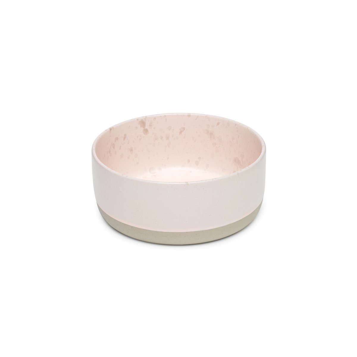 Aida Raw deep  bowl stoneware nude with dots