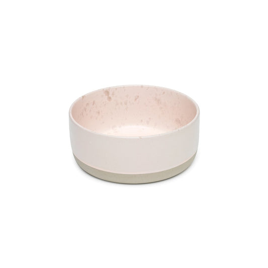 Aida Raw deep  bowl stoneware nude with dots