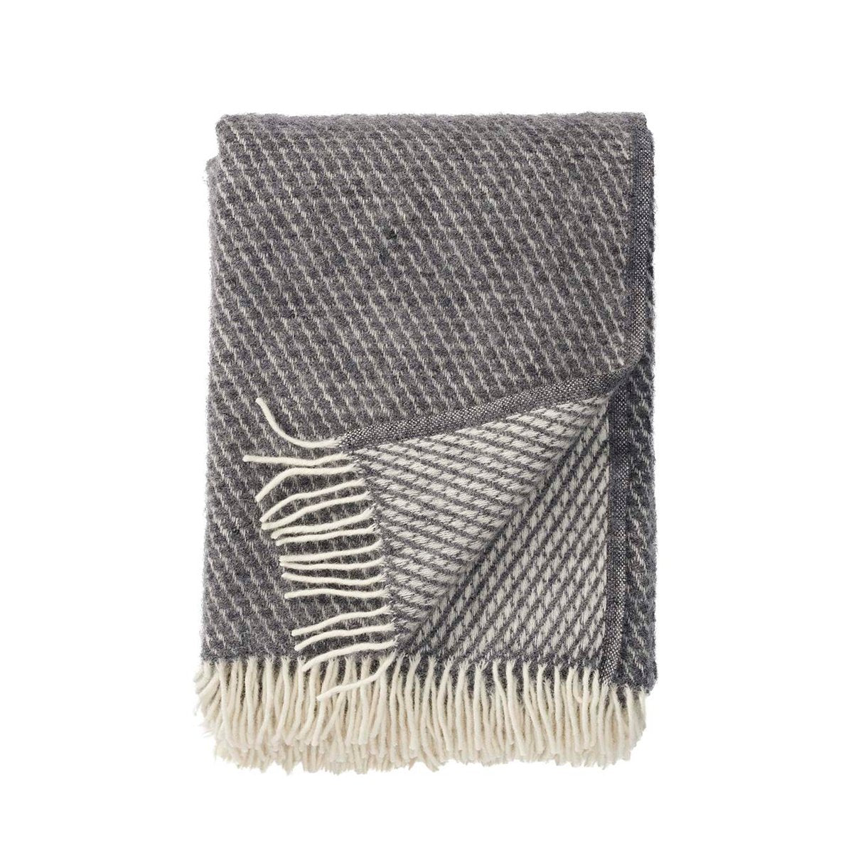 Klippan Yllefabrik Velvet wool throw grey