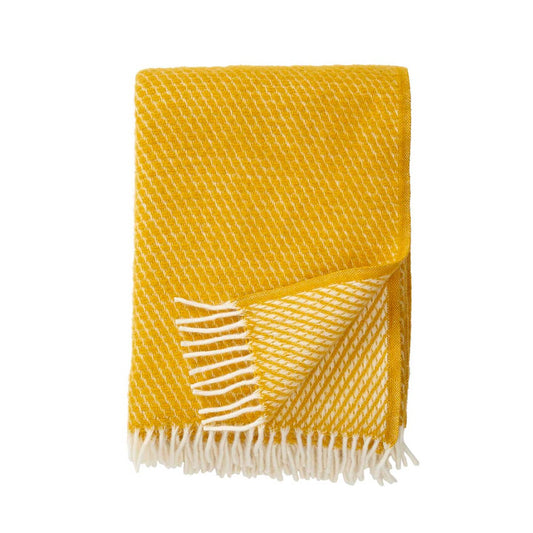 Klippan Yllefabrik Velvet wool throw saffron