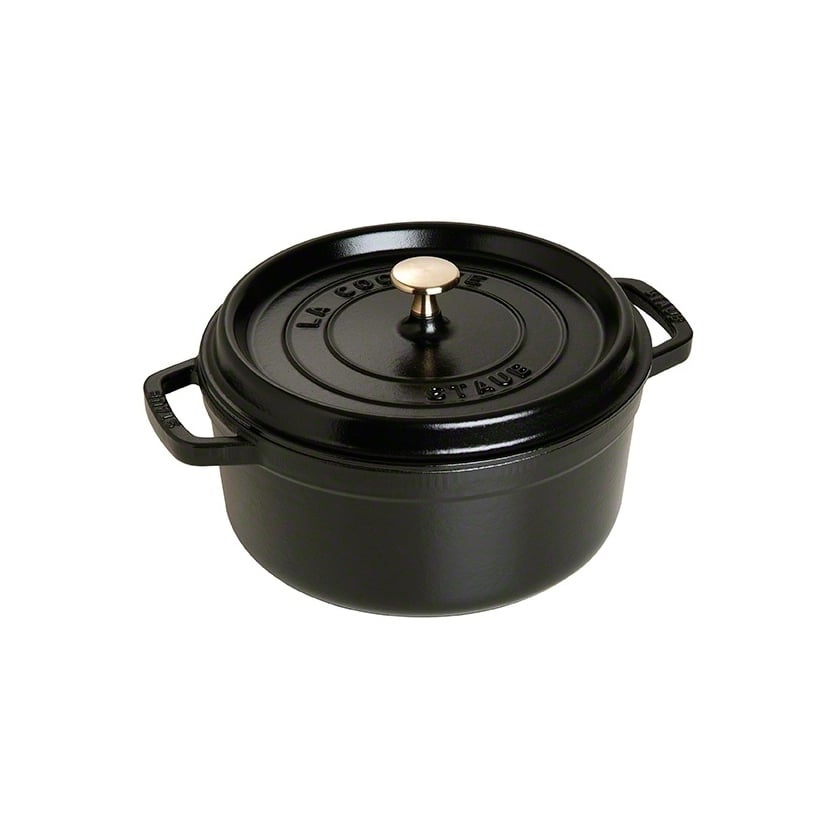 STAUB Staub runder Topf aus Gusseisen 3,8 l Schwarz