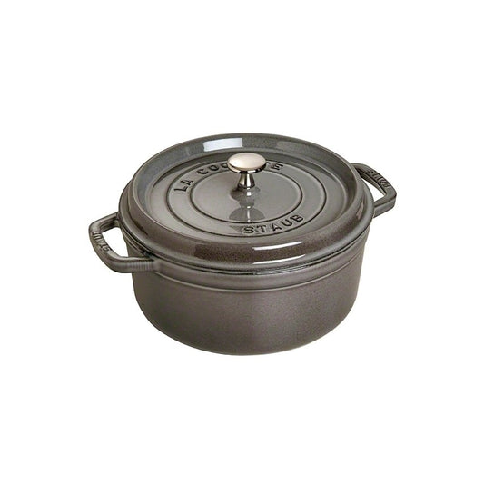 STAUB Staub runder Topf aus Gusseisen 3,8 l Grau