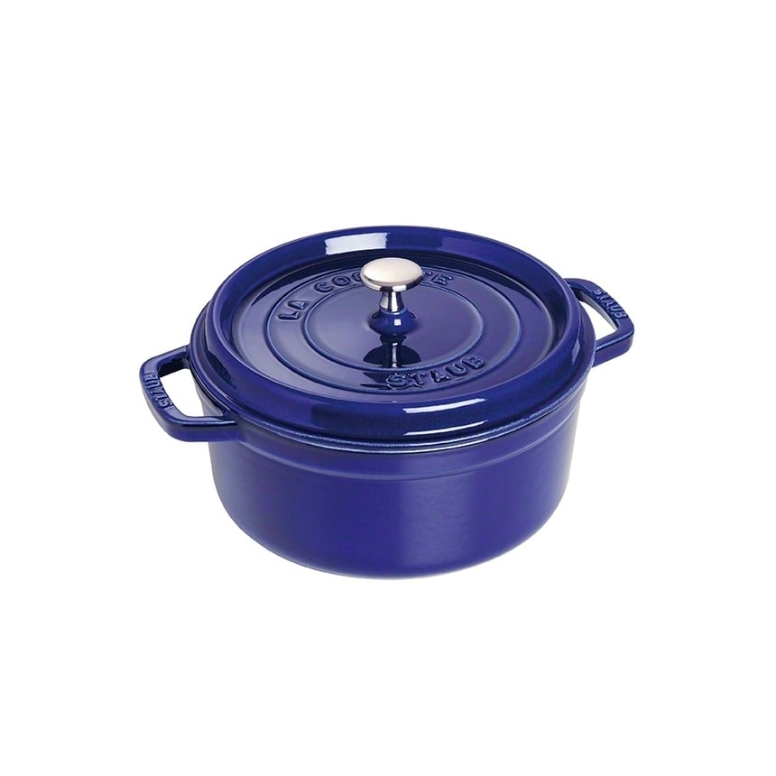 STAUB Staub runder Topf aus Gusseisen, drei Schichten Emaille 3,8 l Dunkelblau