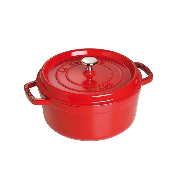 STAUB Staub runder Topf aus Gusseisen 5,2 l Rot