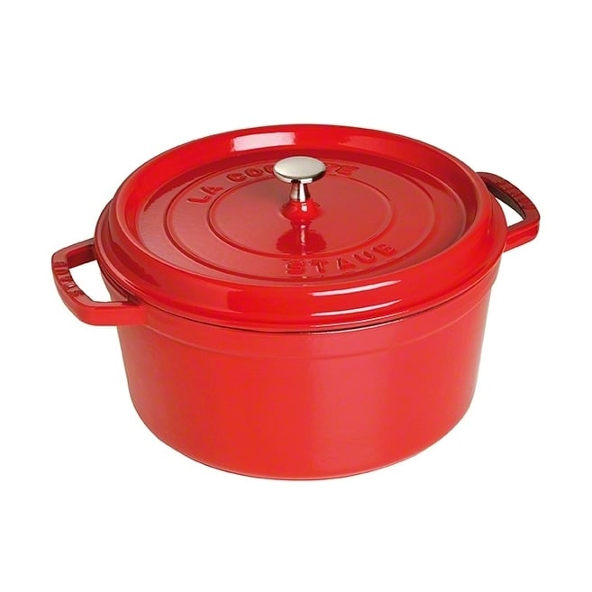 STAUB Staub runder Topf aus Gusseisen 6,7 l Rot