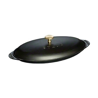 STAUB Staub ovale Fischform aus Gusseisen Schwarz