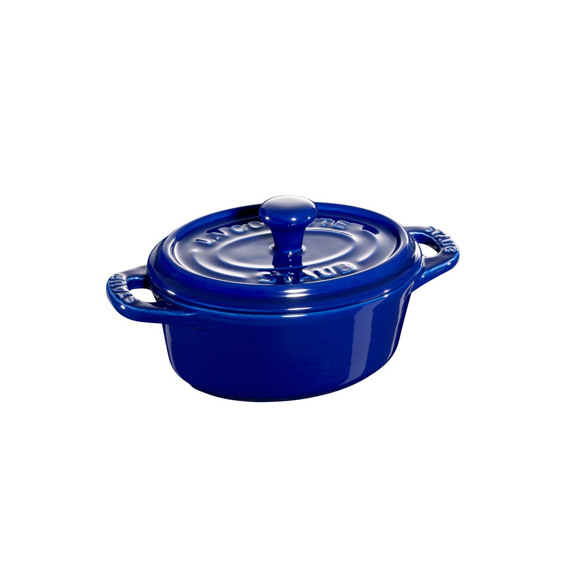 STAUB Staub ovaler Minitopf 0,2 l Blau