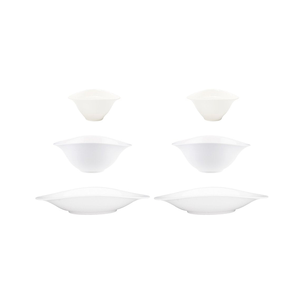 Villeroy & Boch Vapiano Schalentrio 6er Pack Weiß