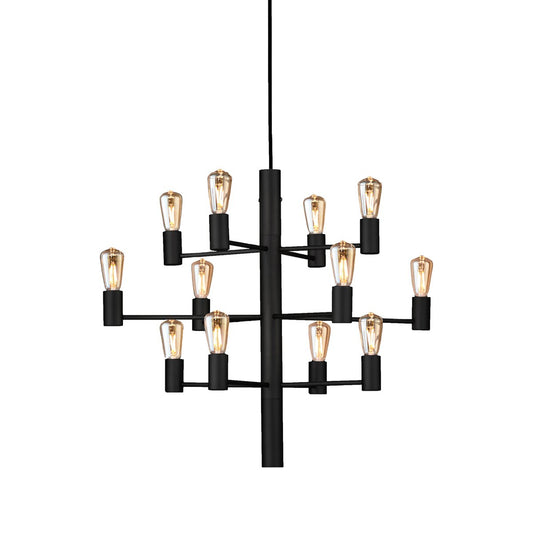 Herstal Manola 12 chandelier black